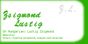 zsigmond lustig business card